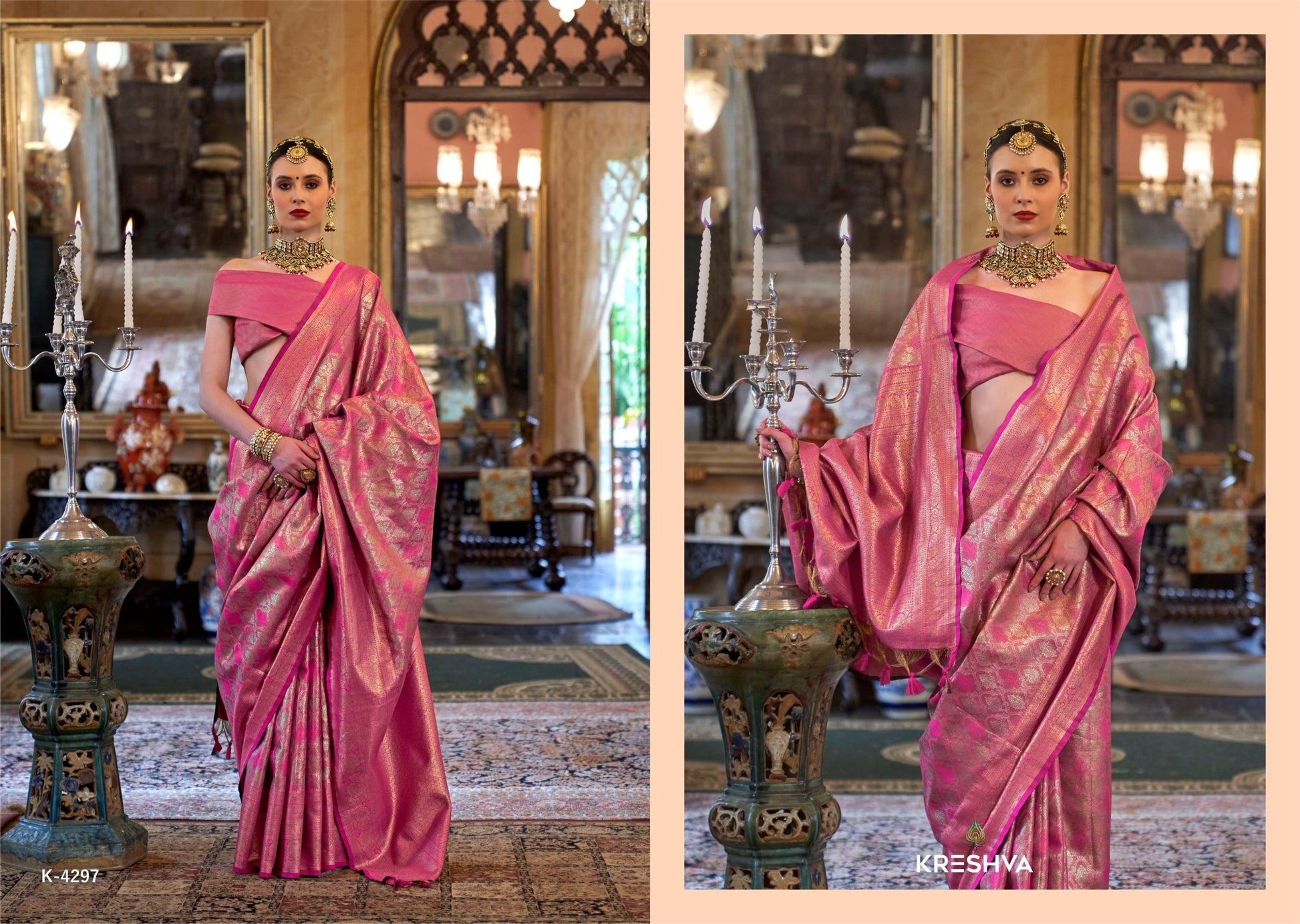 K-4297 Mangalsutra Kreshva Pv Tissue Sarees