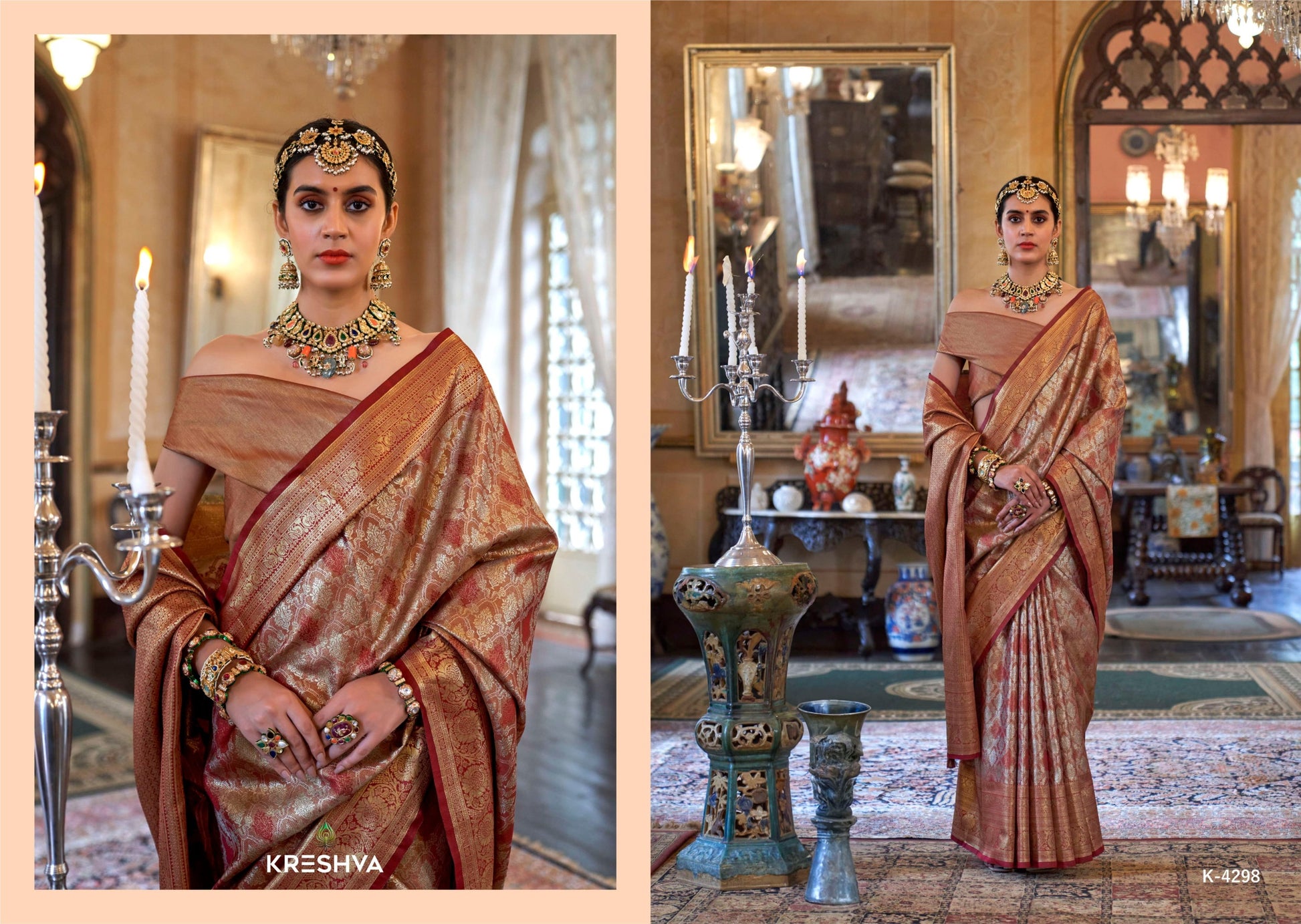 K-4298 Mangalsutra Kreshva Pv Tissue Sarees