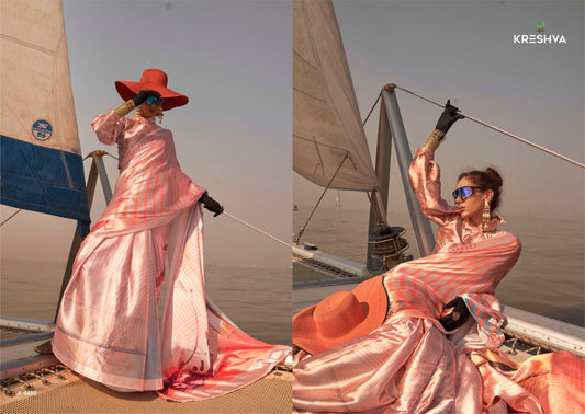 K-4480 Printoria Kreshva Korean Satin Sarees