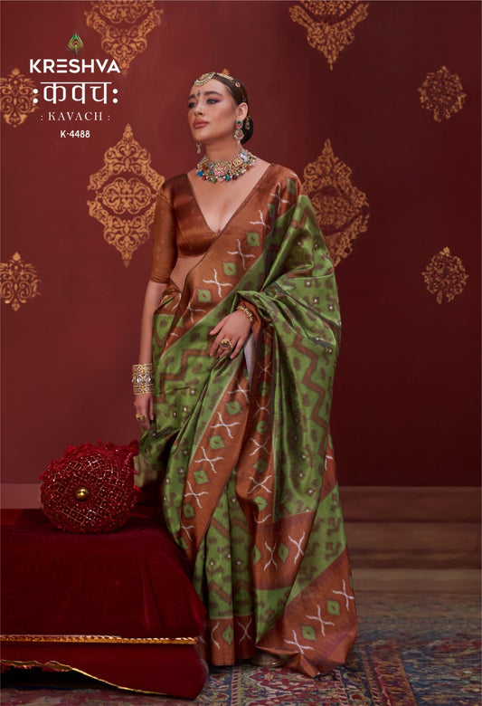 K-4488 Kavach Kreshva Pc Silk Sarees