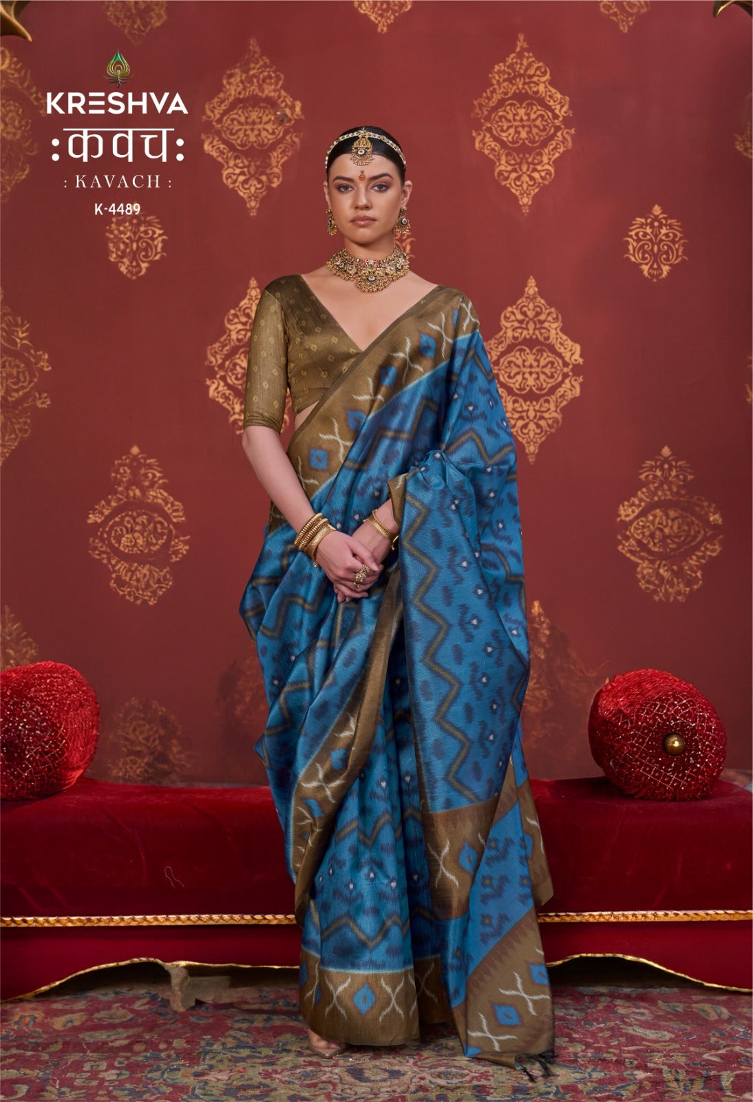 K-4489 Kavach Kreshva Pc Silk Sarees