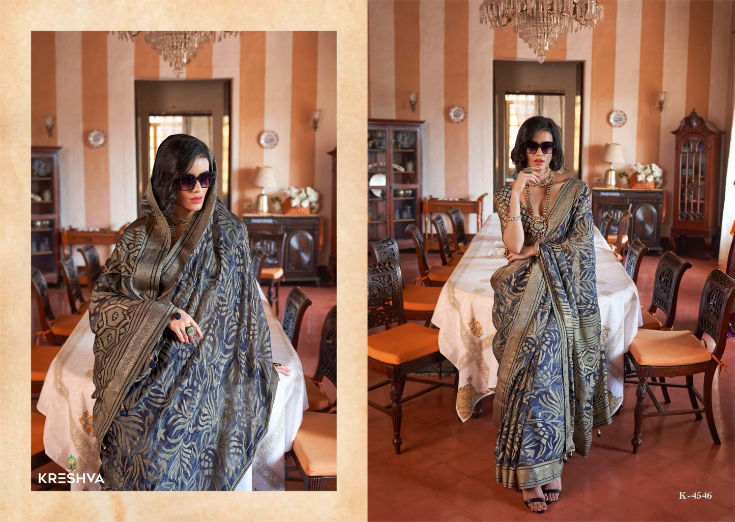 K-4546 Sulochnadevi Kreshva Pv Georgette Sarees
