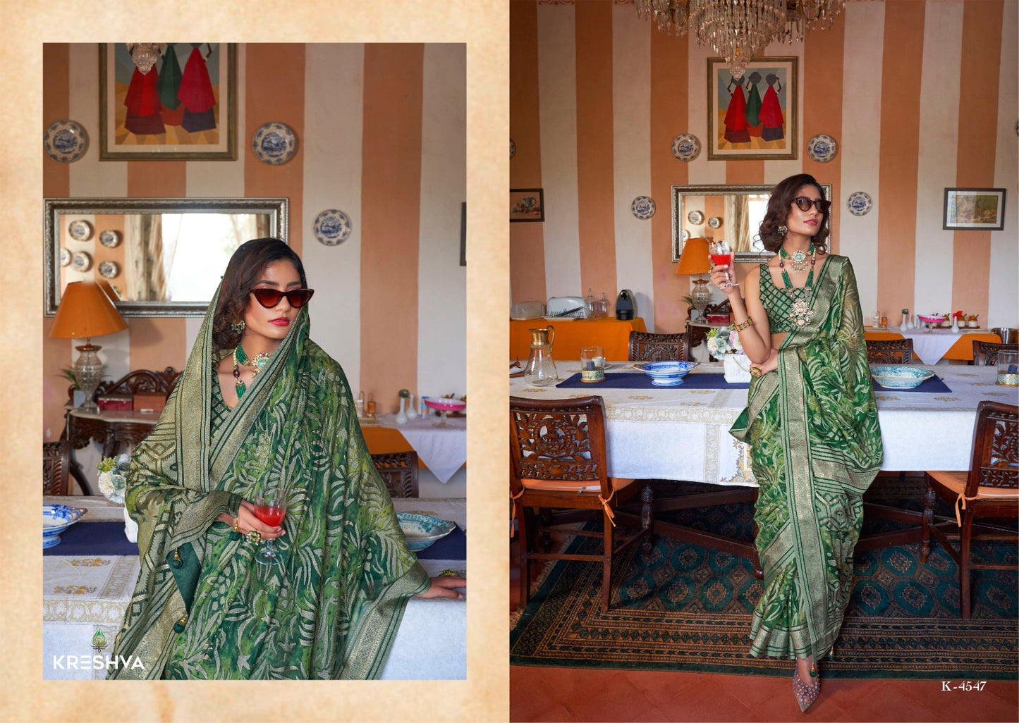 K-4547 Sulochnadevi Kreshva Pv Georgette Sarees