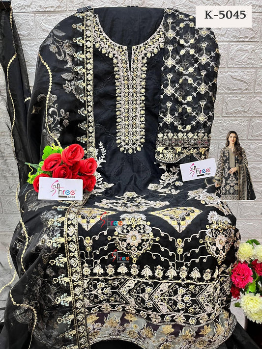 K-5045 Shree Fabs Heavy Organza Pakistani Salwar Suits