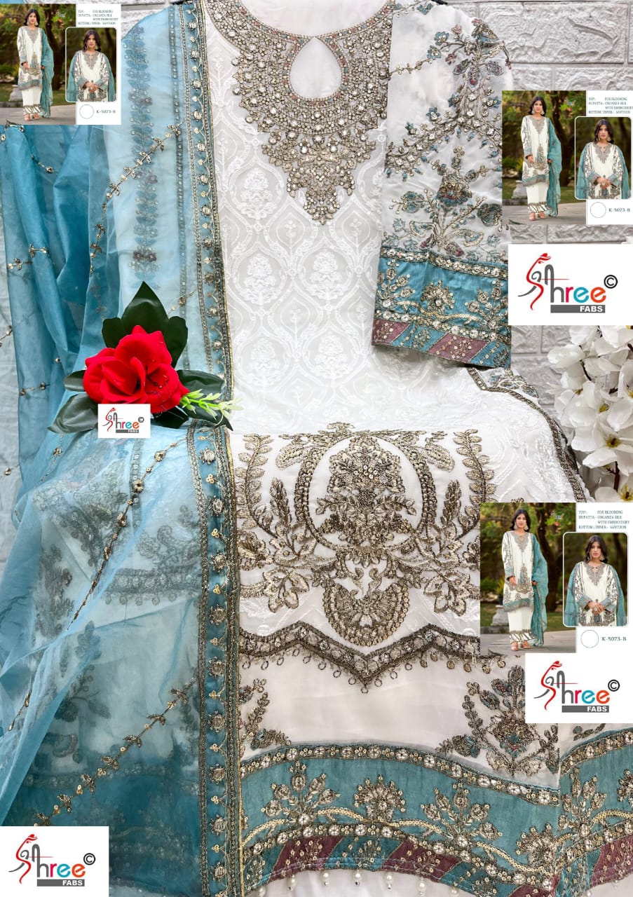 K-5073B Shree Fabs Georgette Pakistani Salwar Suits