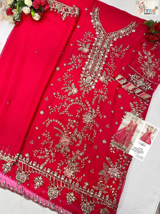 K-5504-A Maria B Chiffons Shree Fabs Chiffon Pakistani Salwar Suits