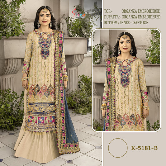 K-8151B Shree Fabs Organza Pakistani Salwar Suits