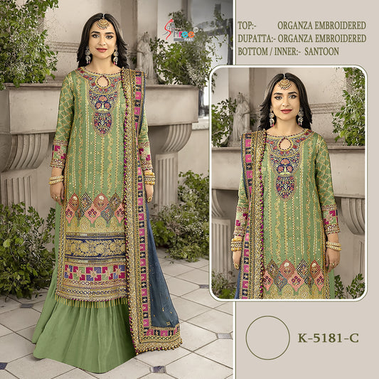 K-8151C Shree Fabs Organza Pakistani Salwar Suits