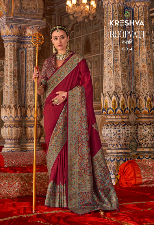 K-914 Roopvati Kreshva Pv Silk Sarees
