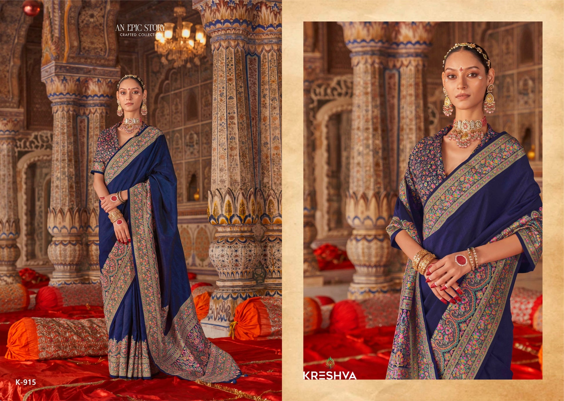 K-915 Roopvati Kreshva Pv Silk Sarees