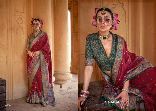 K-958 Sugandha Kreshva Pv Silk Sarees