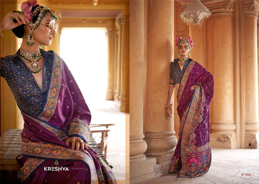 K-960 Sugandha Kreshva Pv Silk Sarees