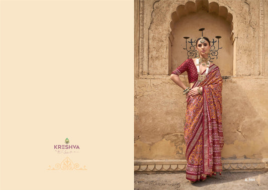K-984 Sankh Patola Kreshva Pv Silk Sarees
