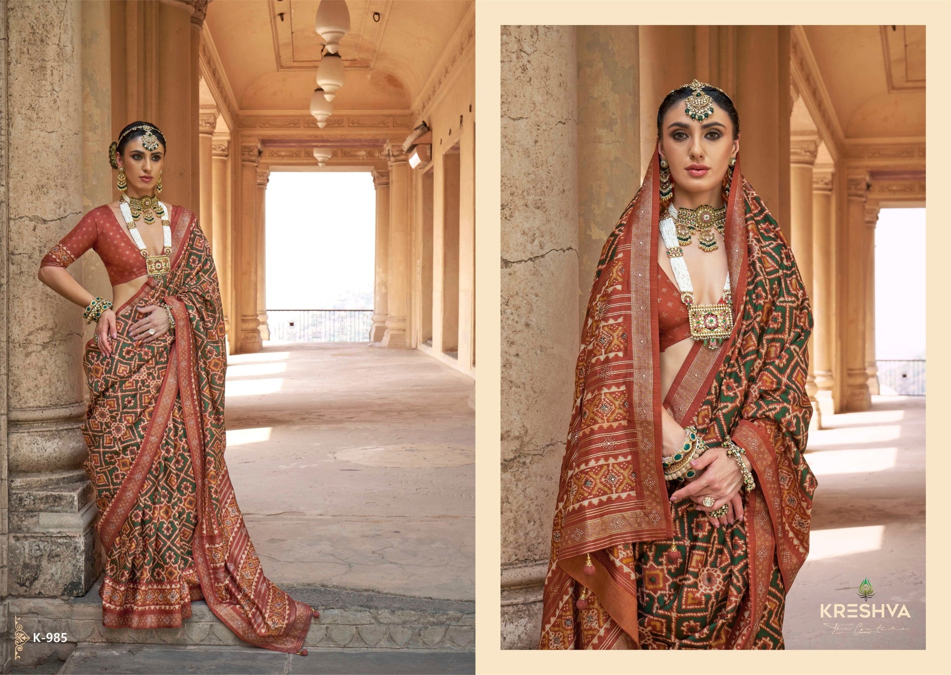 K-985 Sankh Patola Kreshva Pv Silk Sarees
