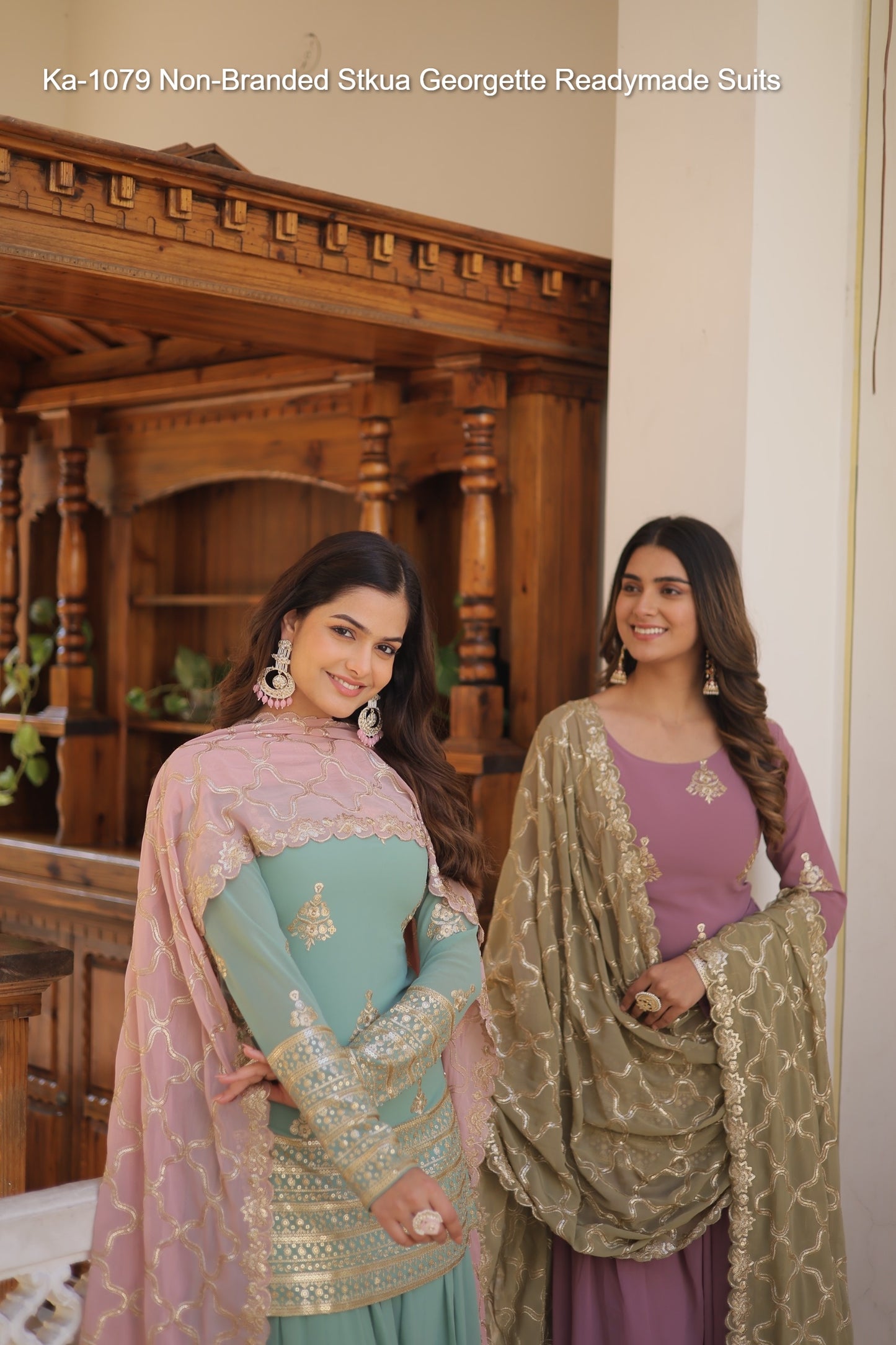 Ka-1079 Non-Branded Stkua Georgette Readymade Suits