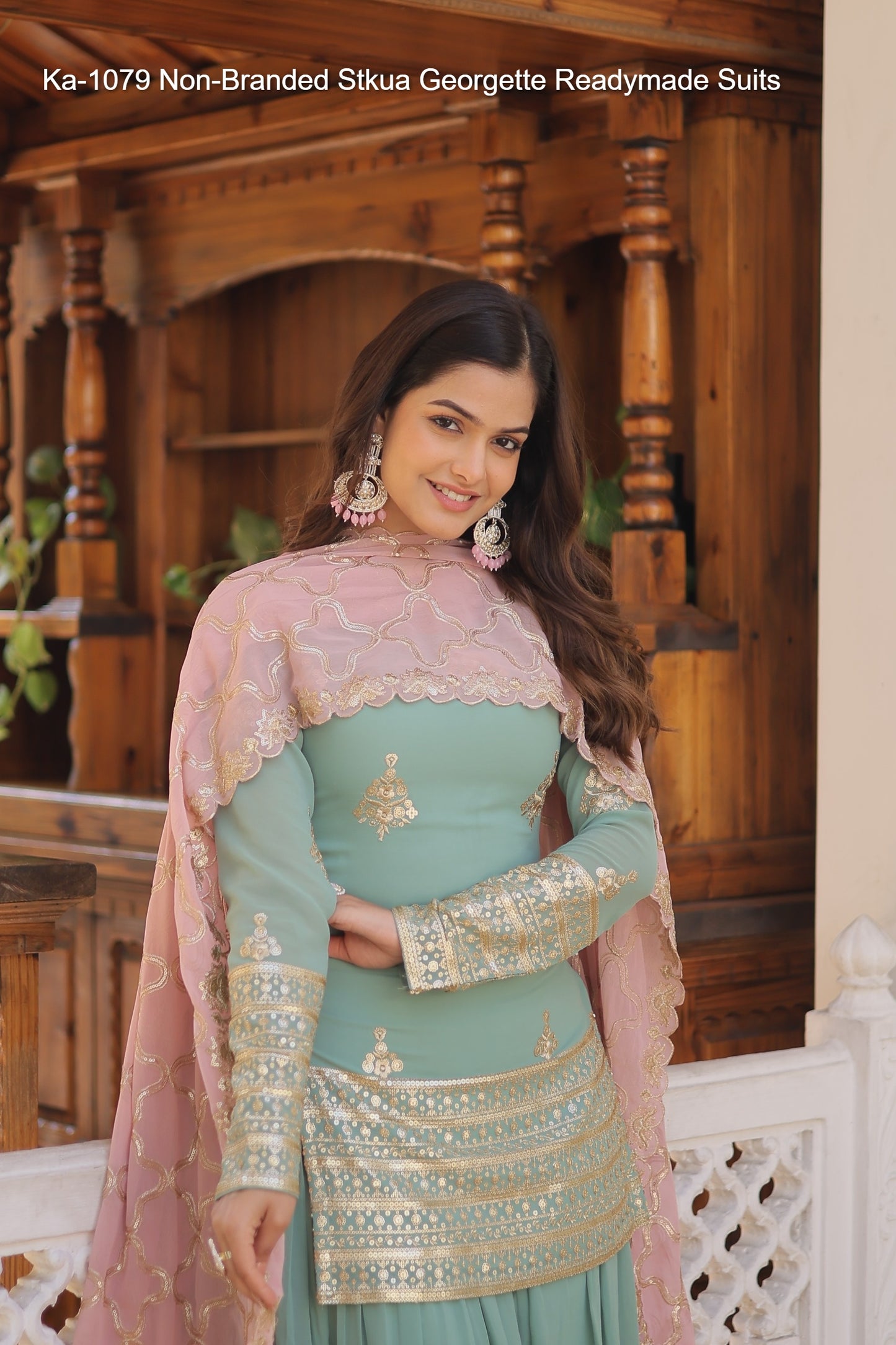 Ka-1079 Non-Branded Stkua Georgette Readymade Suits