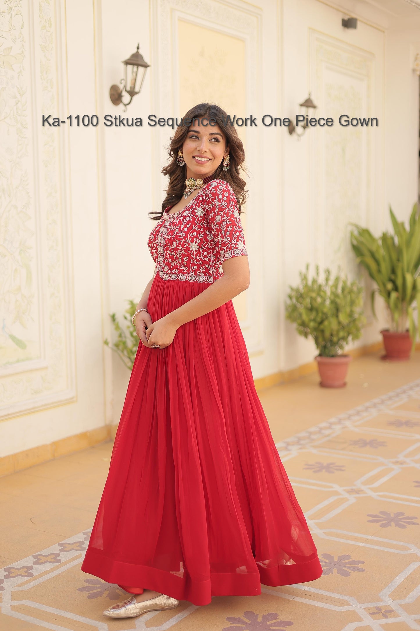 Ka-1100 Stkua Sequence Work One Piece Gown