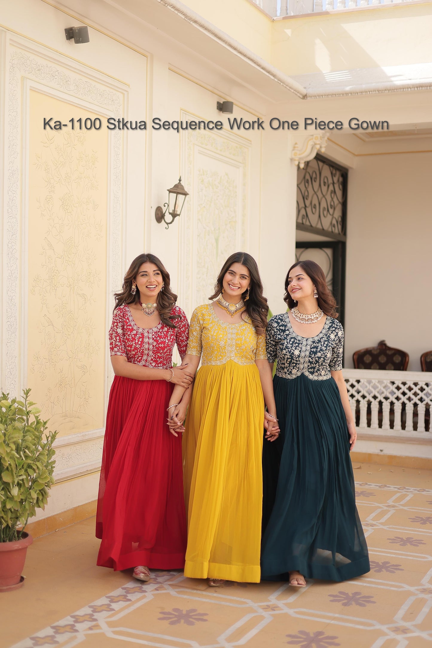 Ka-1100 Stkua Sequence Work One Piece Gown