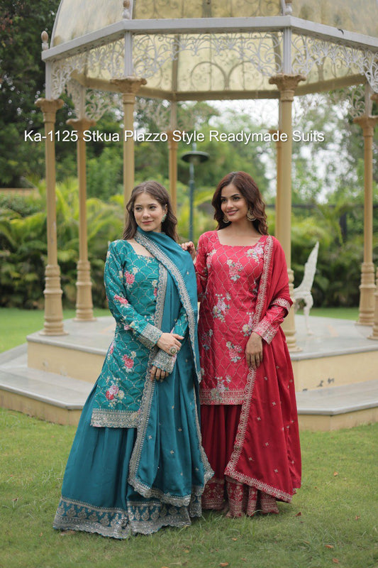 Ka-1125 Stkua Plazzo Style Readymade Suits