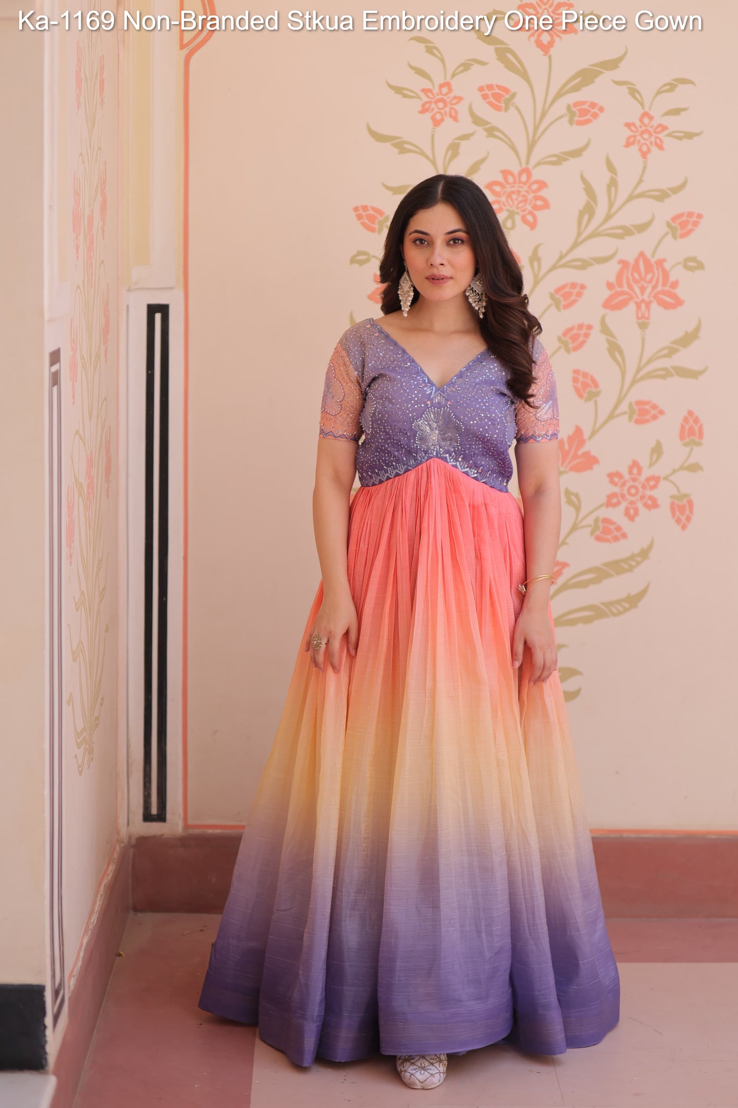 Ka-1169 Non-Branded Stkua Embroidery One Piece Gown