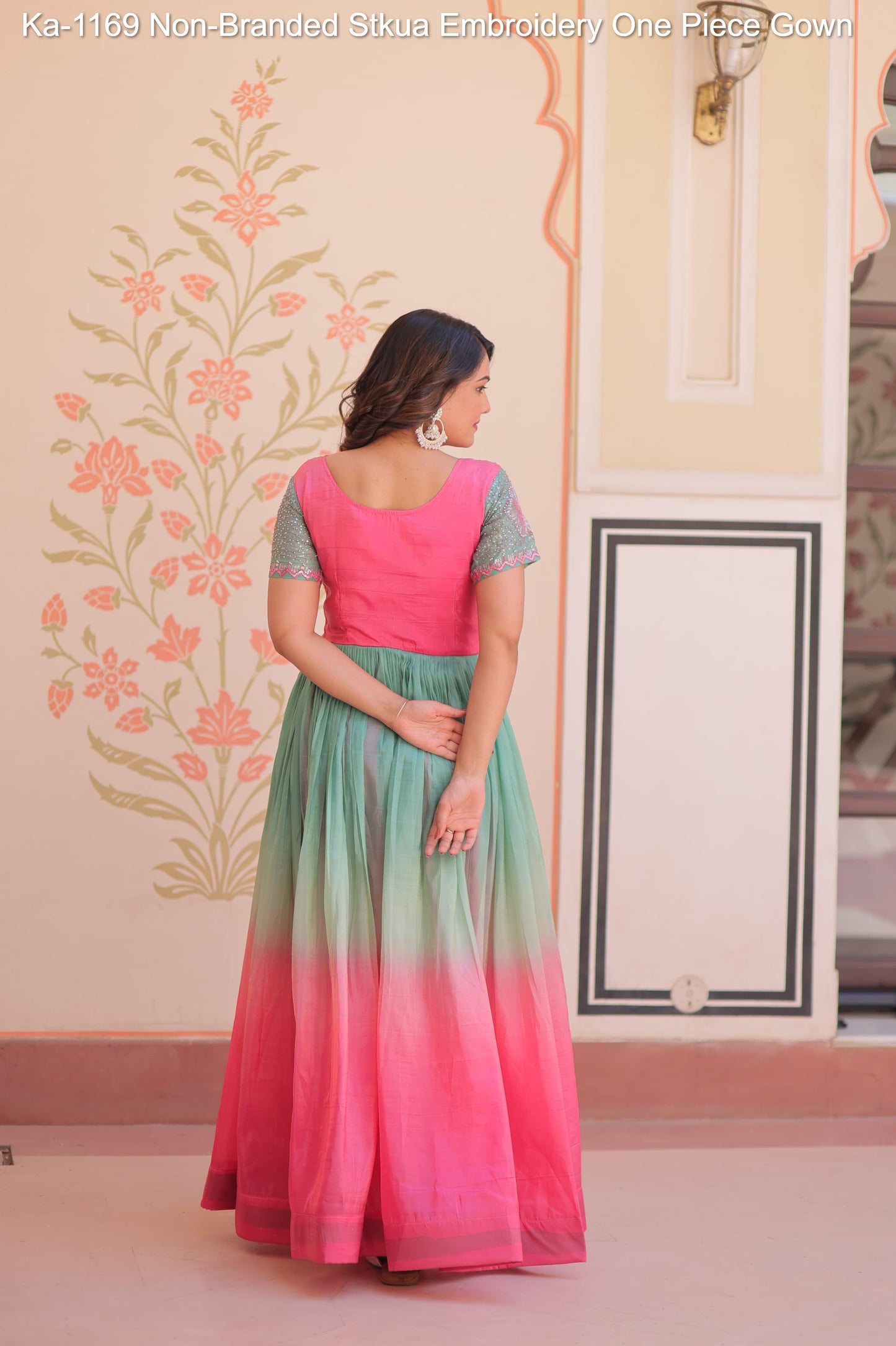 Ka-1169 Non-Branded Stkua Embroidery One Piece Gown