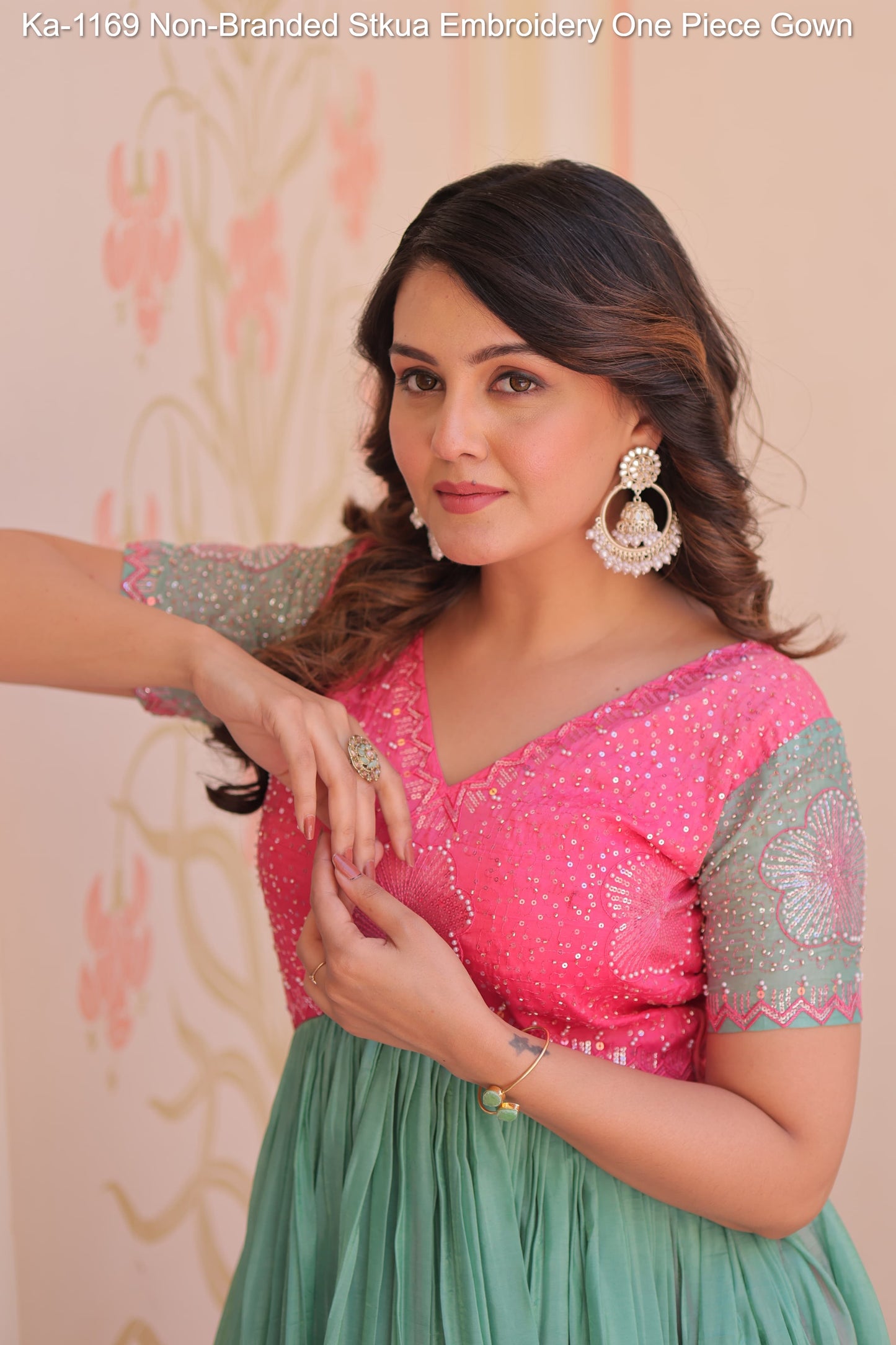 Ka-1169 Non-Branded Stkua Embroidery One Piece Gown