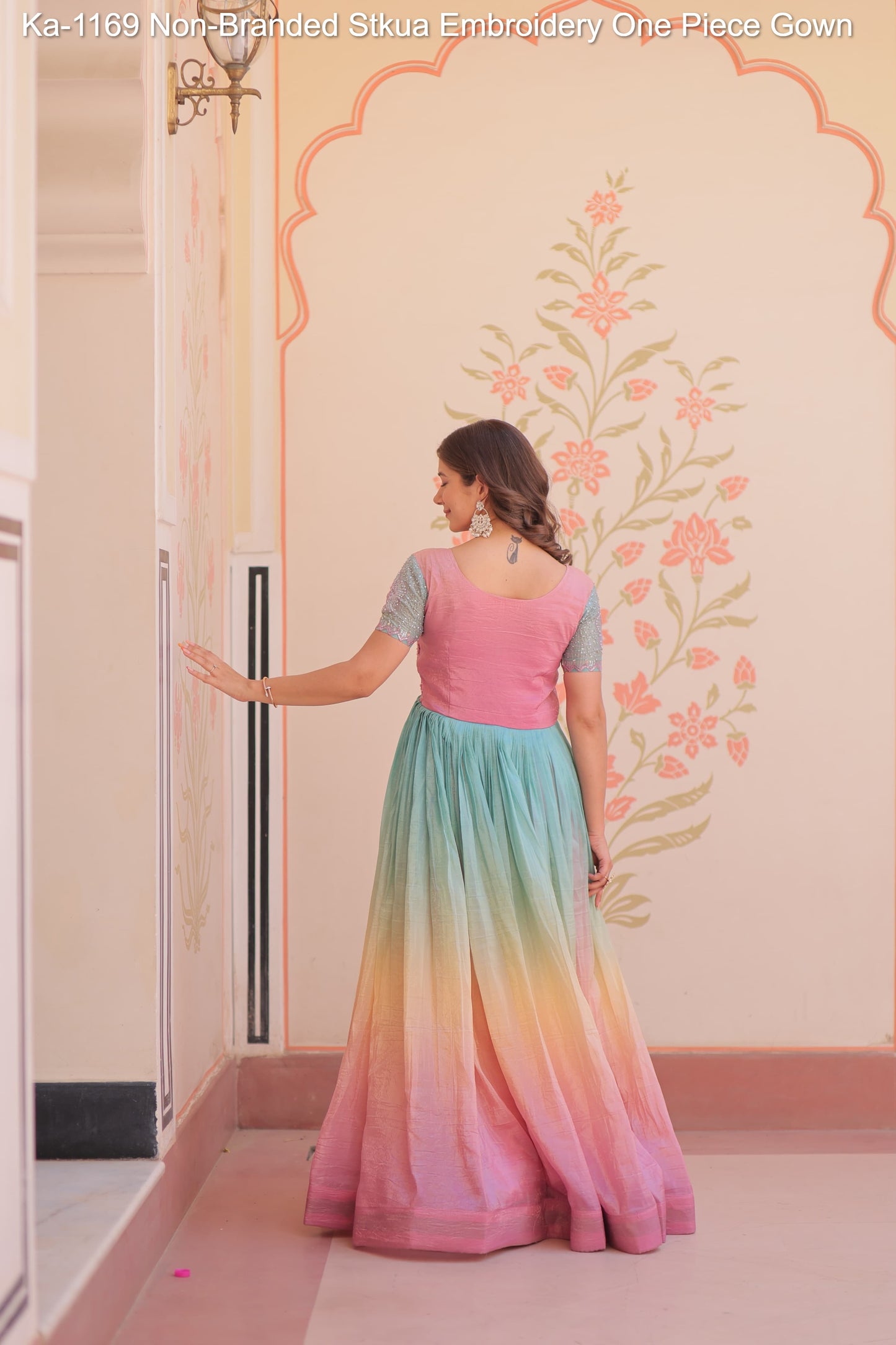 Ka-1169 Non-Branded Stkua Embroidery One Piece Gown