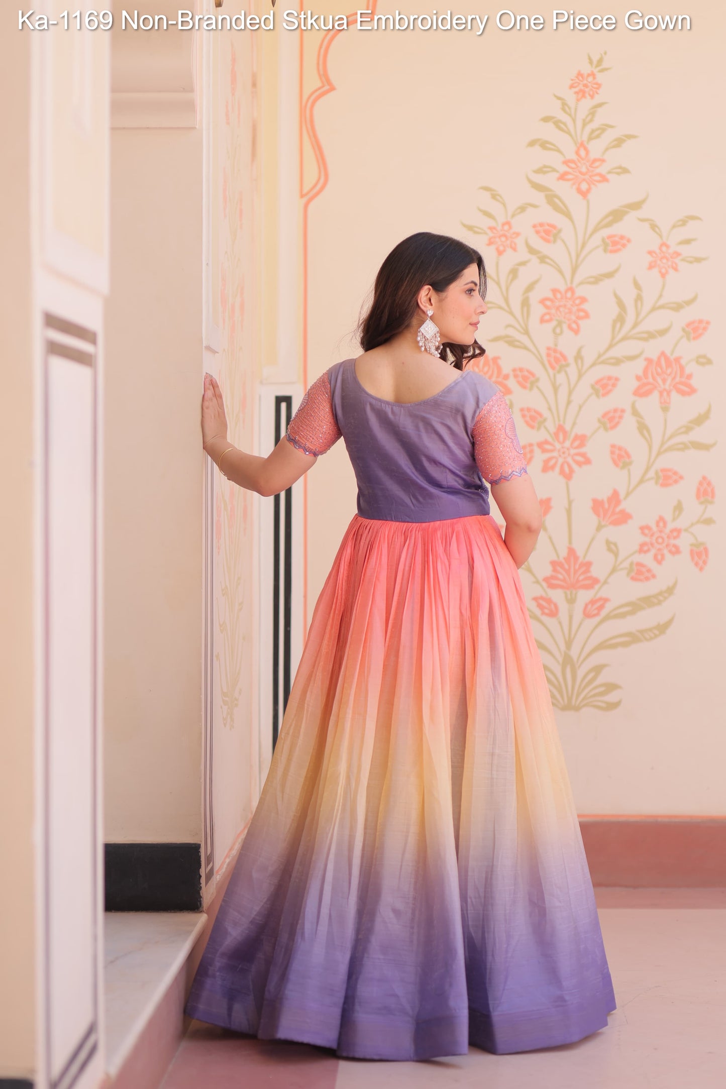 Ka-1169 Non-Branded Stkua Embroidery One Piece Gown