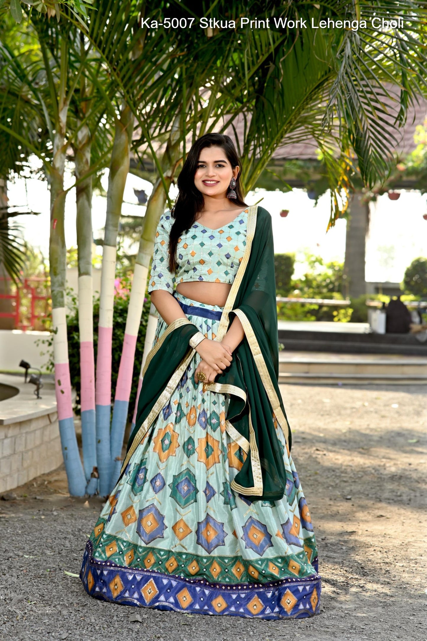 Ka-5007 Stkua Print Work Lehenga Choli