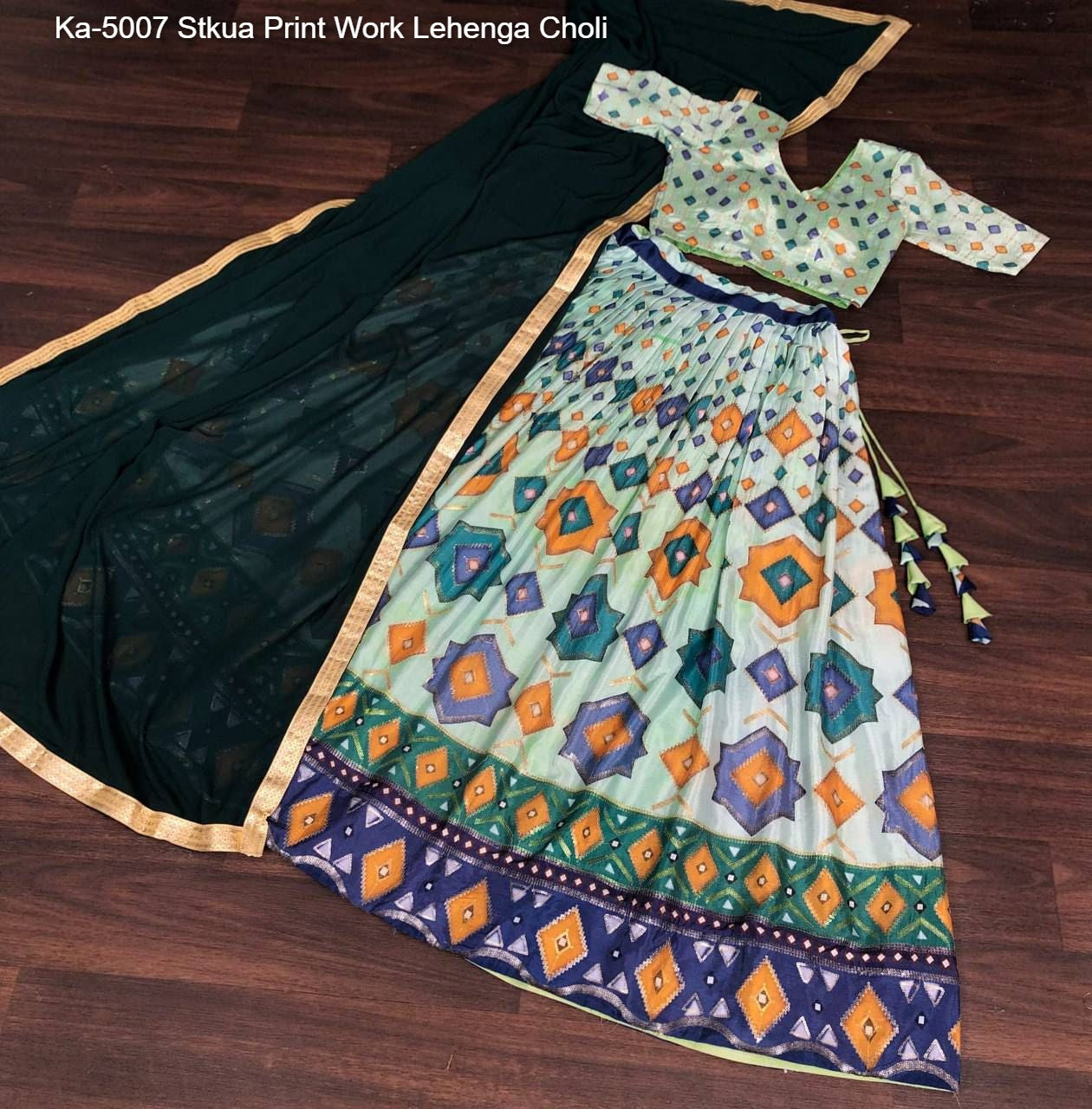Ka-5007 Stkua Print Work Lehenga Choli