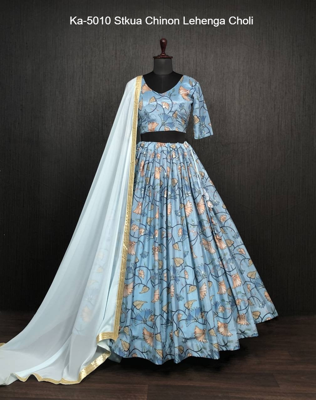Ka-5010 Stkua Chinon Lehenga Choli