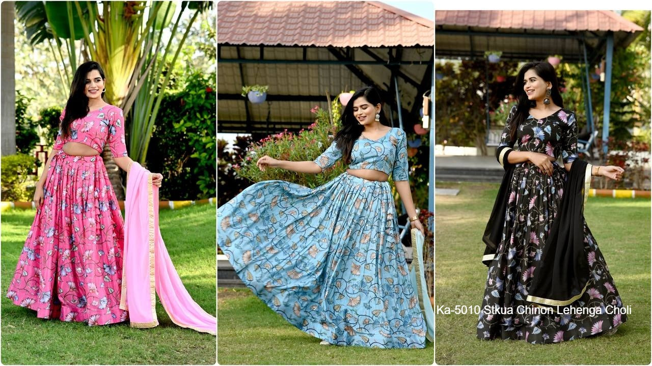 Ka-5010 Stkua Chinon Lehenga Choli