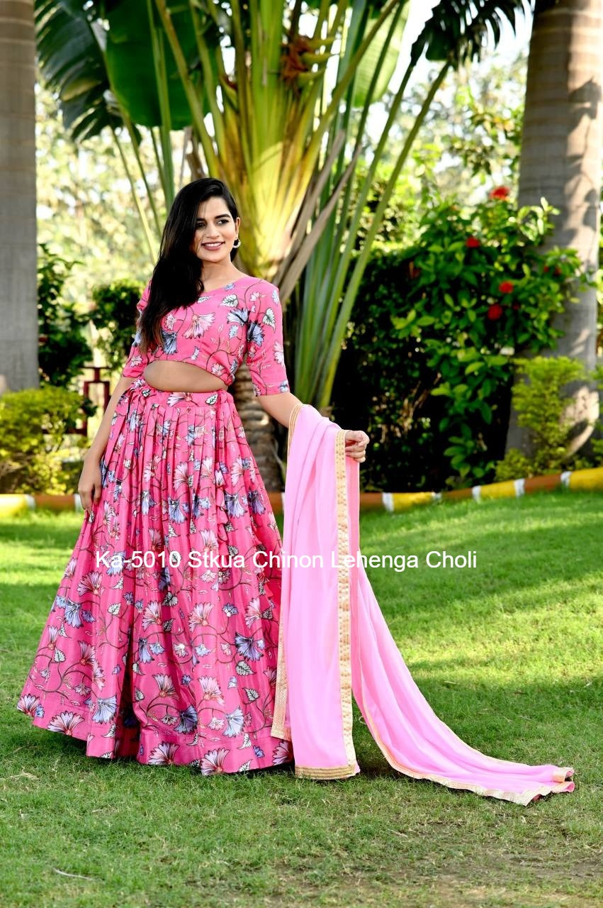 Ka-5010 Stkua Chinon Lehenga Choli