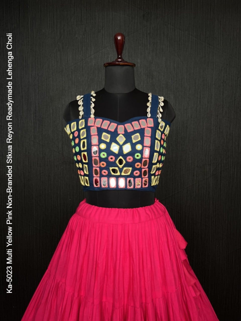 Ka-5023 Multi Yellow Pink Non-Branded Stkua Reyon Readymade Lehenga Choli