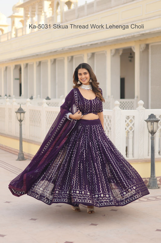 Ka-5031 Stkua Thread Work Lehenga Choli