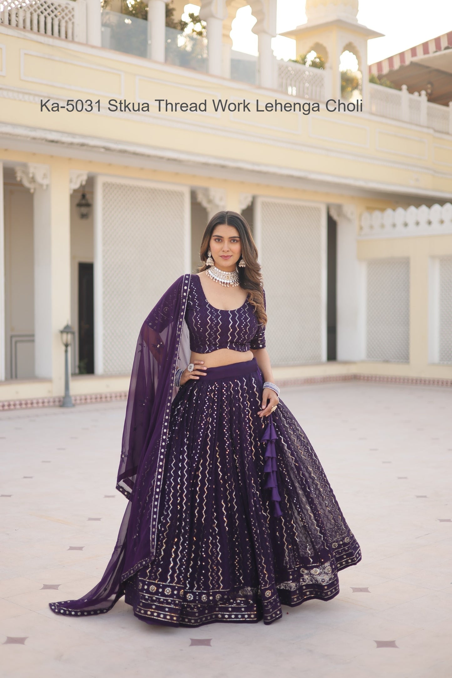 Ka-5031 Stkua Thread Work Lehenga Choli