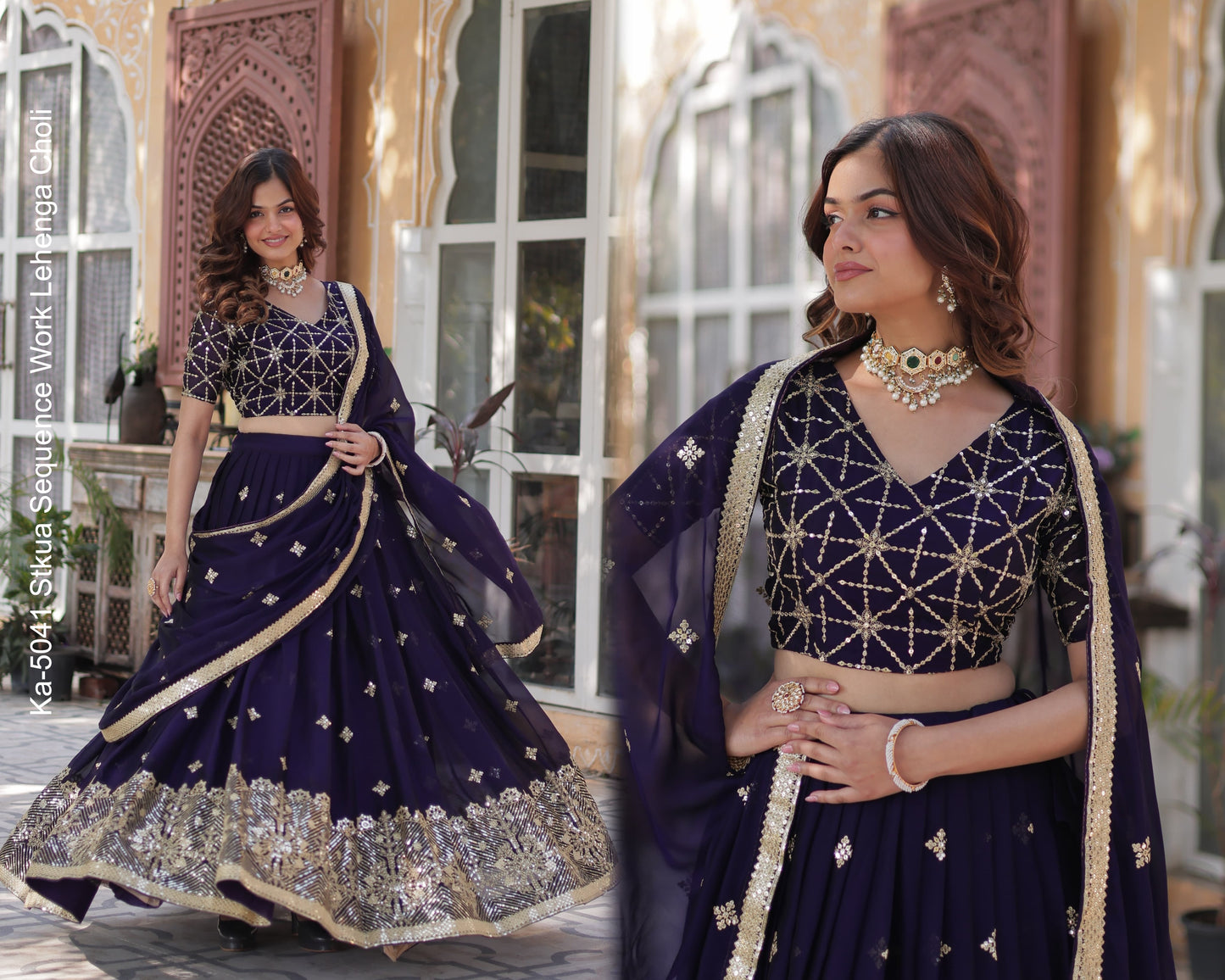 Ka-5041 Stkua Sequence Work Lehenga Choli