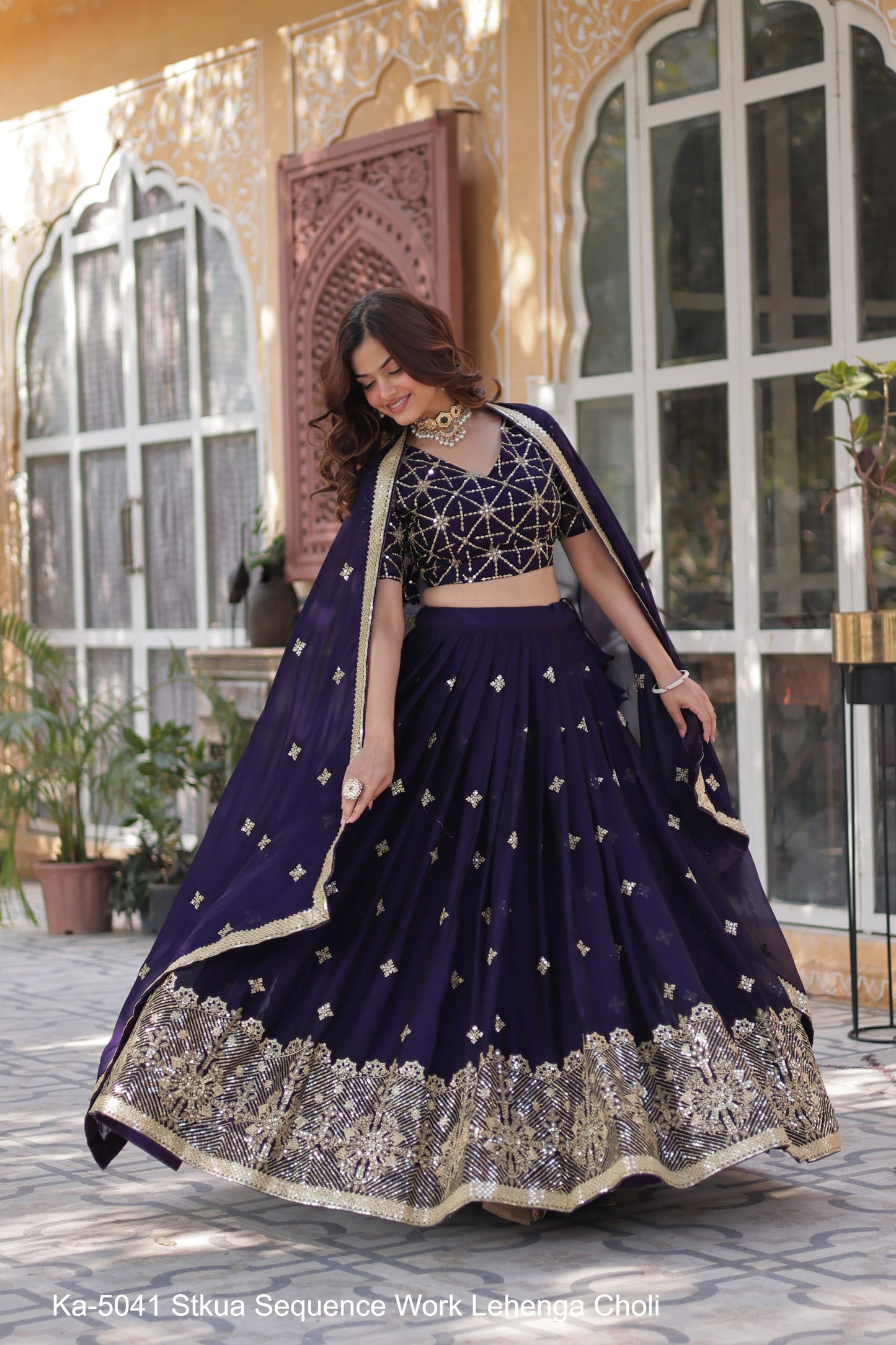 Ka-5041 Stkua Sequence Work Lehenga Choli