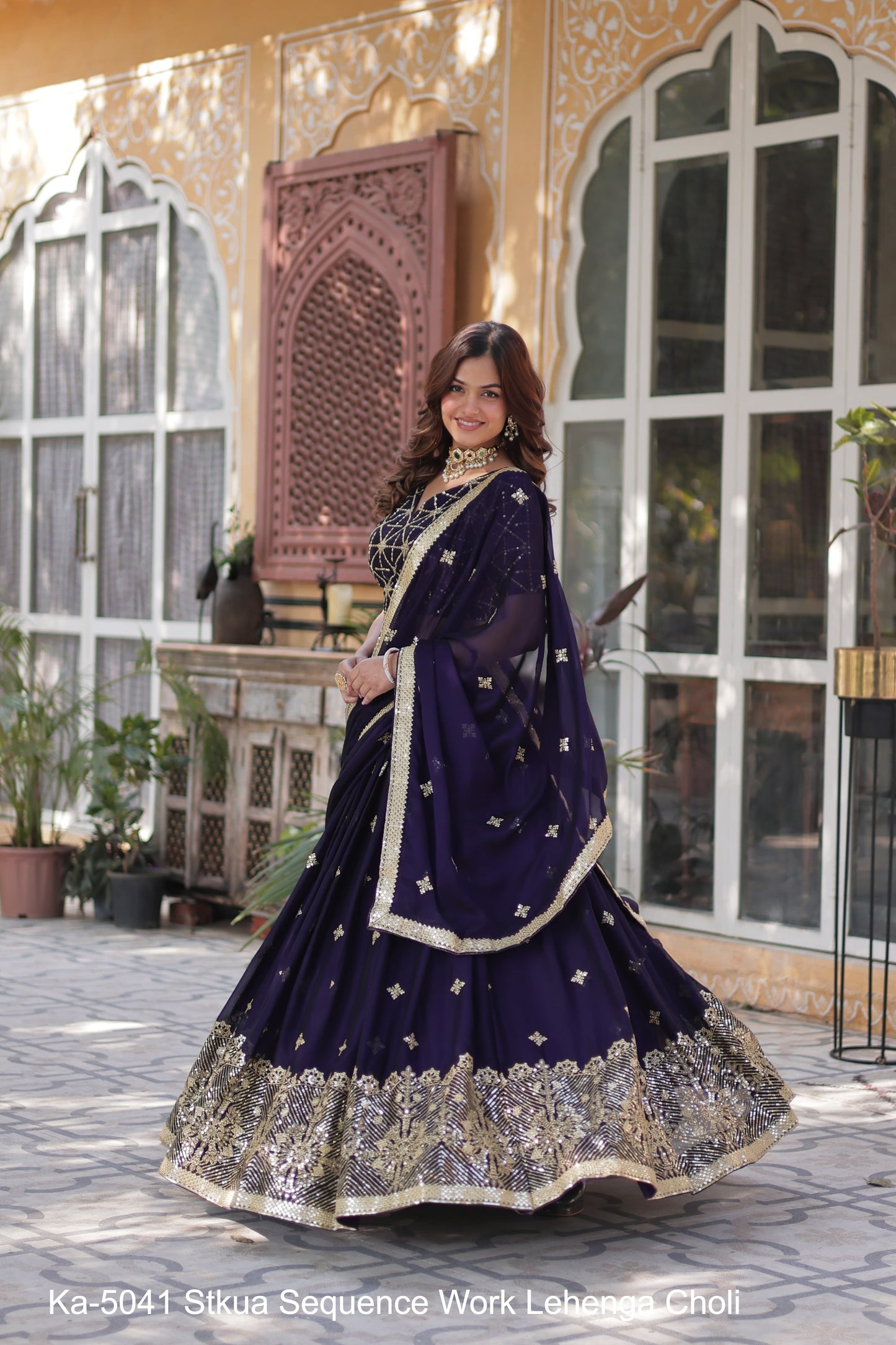 Ka-5041 Stkua Sequence Work Lehenga Choli