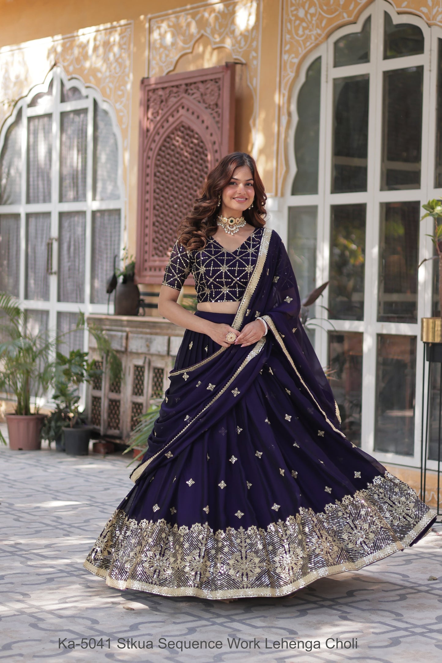 Ka-5041 Stkua Sequence Work Lehenga Choli