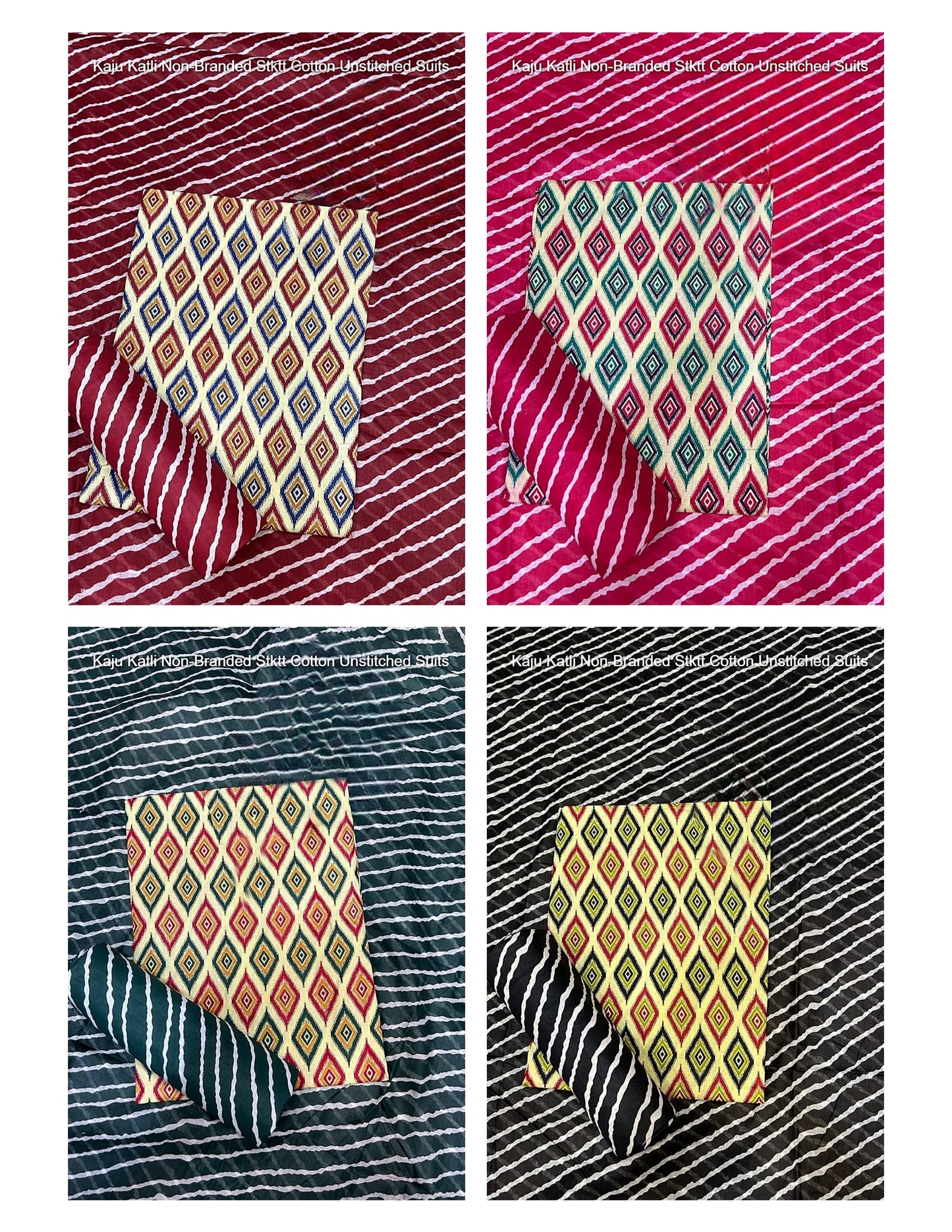 Kaju Katli Non-Branded Stktt Cotton Unstitched Suits