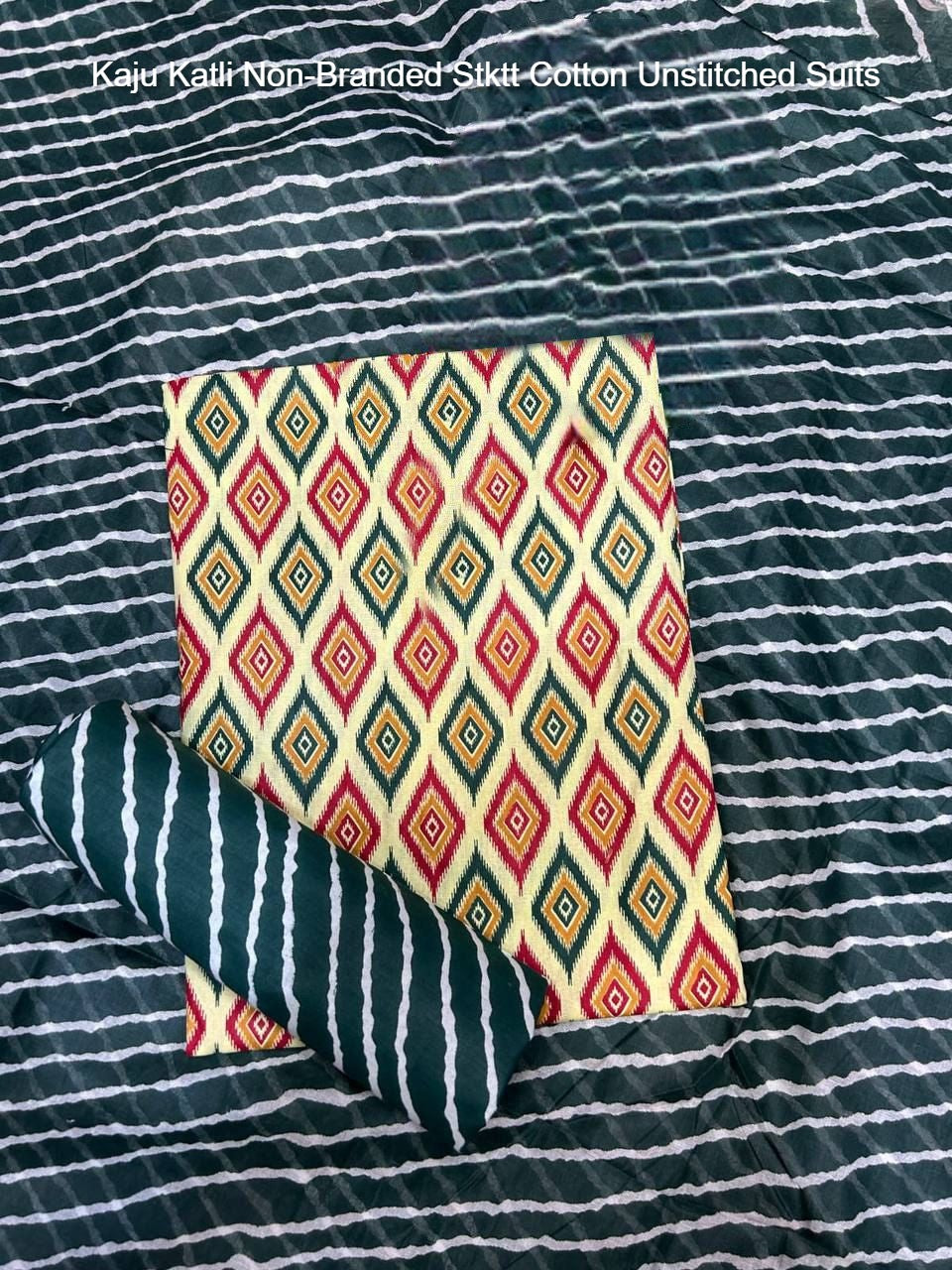 Kaju Katli Non-Branded Stktt Cotton Unstitched Suits