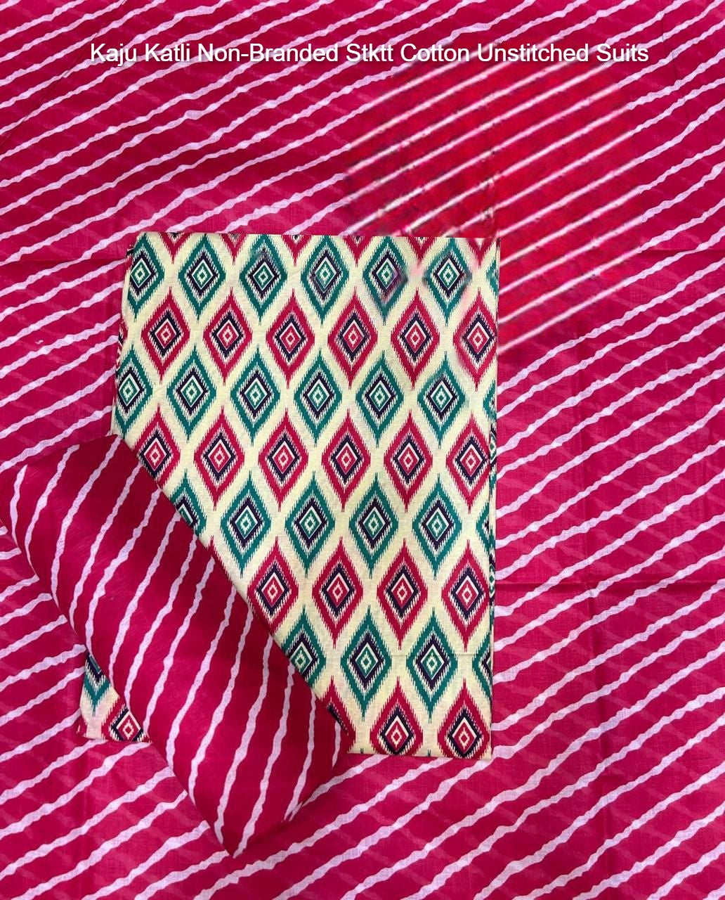 Kaju Katli Non-Branded Stktt Cotton Unstitched Suits