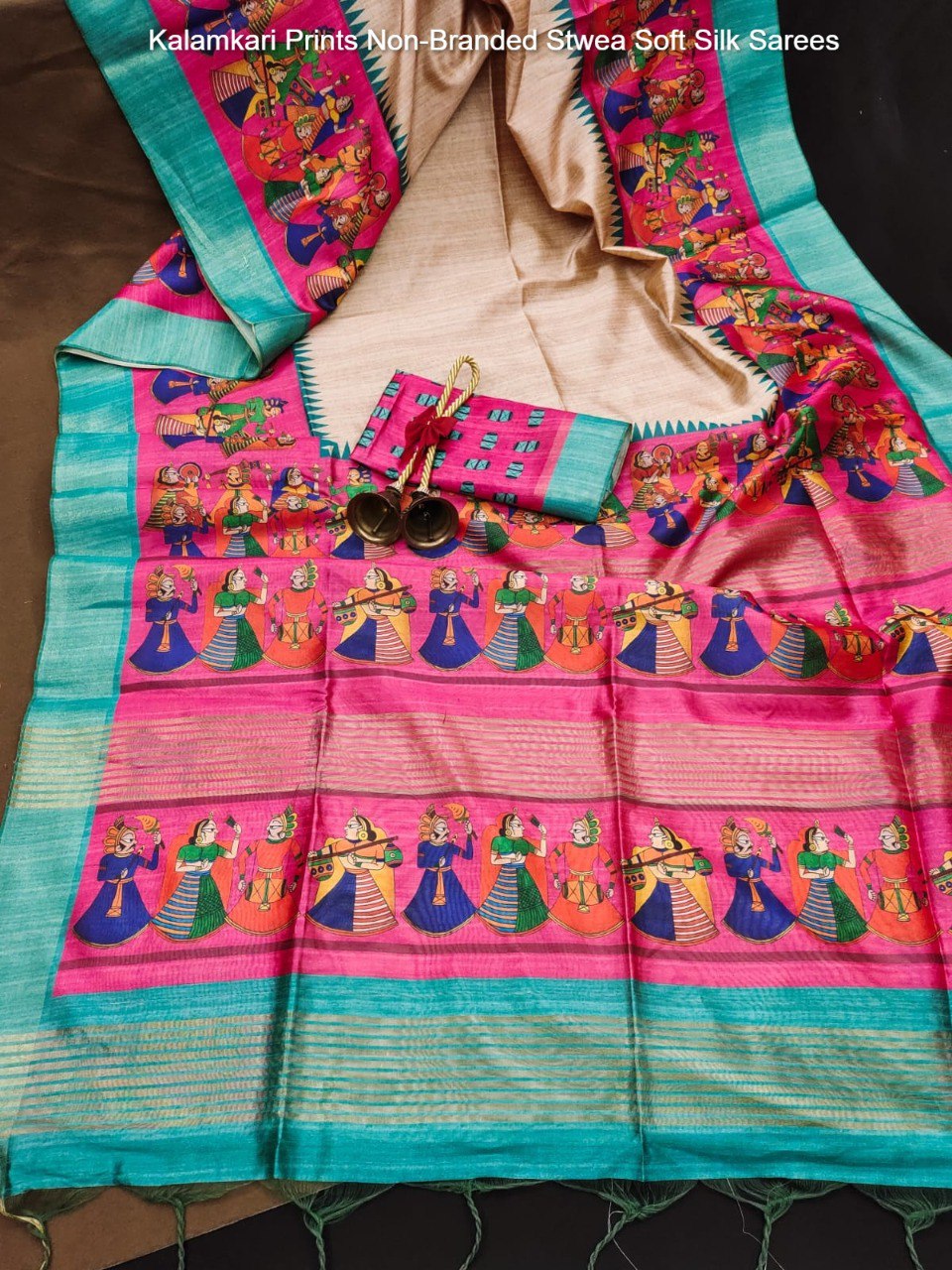 Kalamkari Prints Non-Branded Stwea Soft Silk Sarees