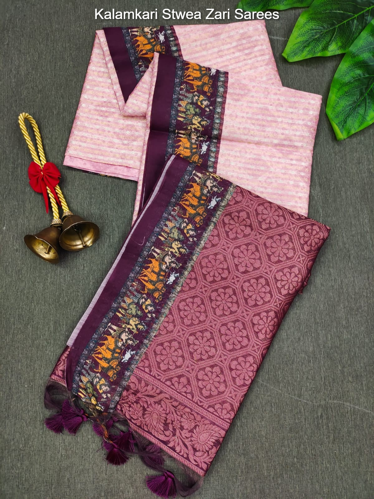 Kalamkari Stwea Zari Sarees