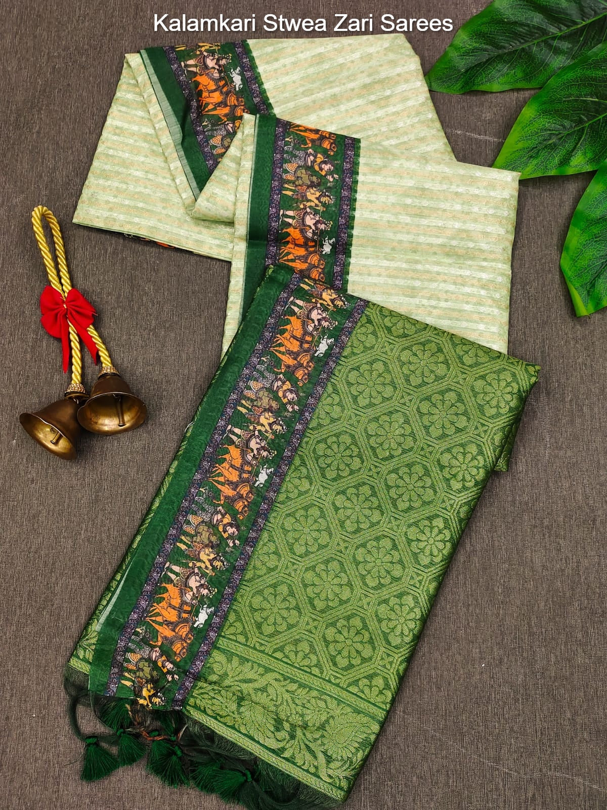 Kalamkari Stwea Zari Sarees