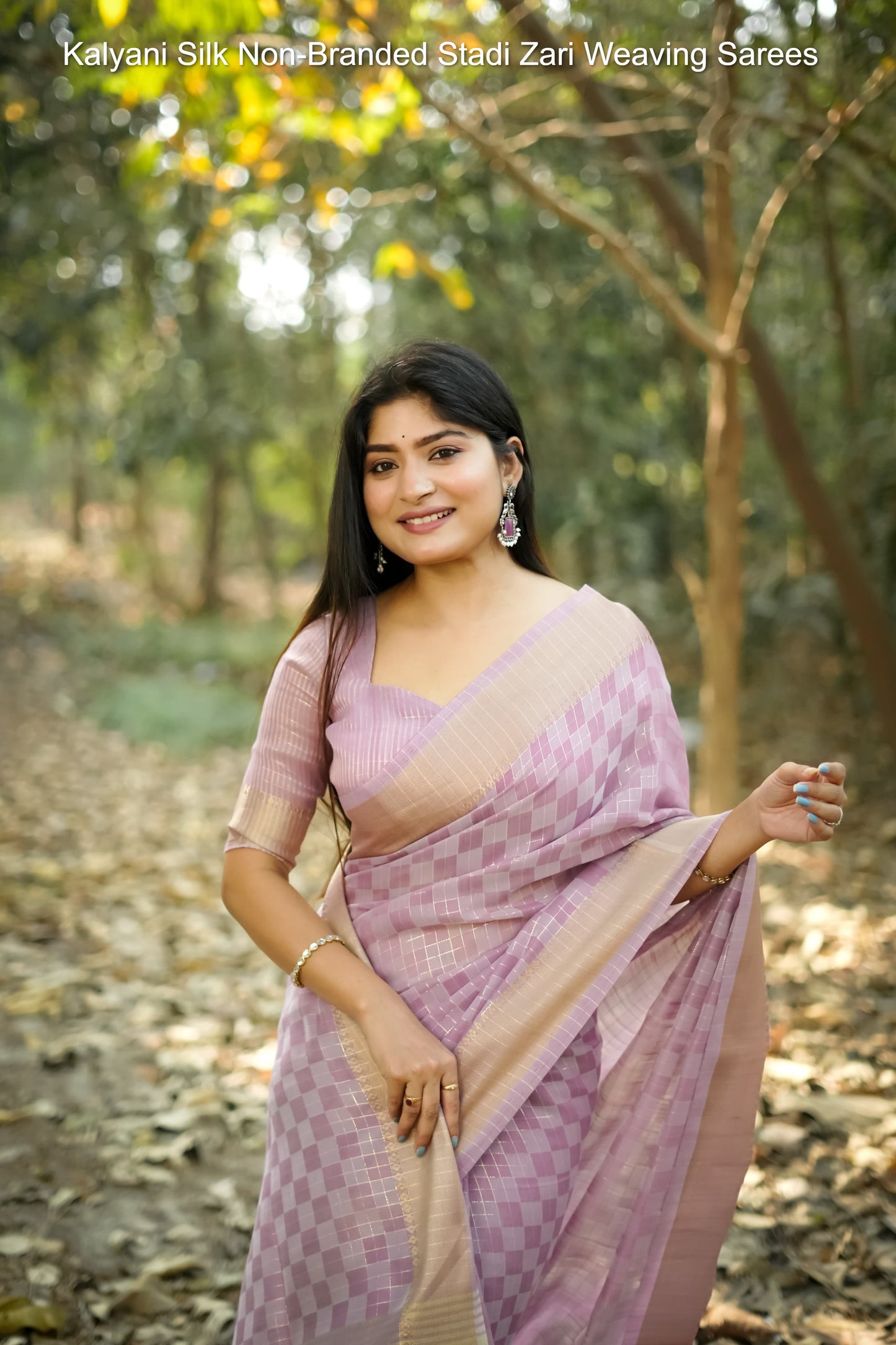 Kalyani Silk Non-Branded Stadi Zari Weaving Sarees