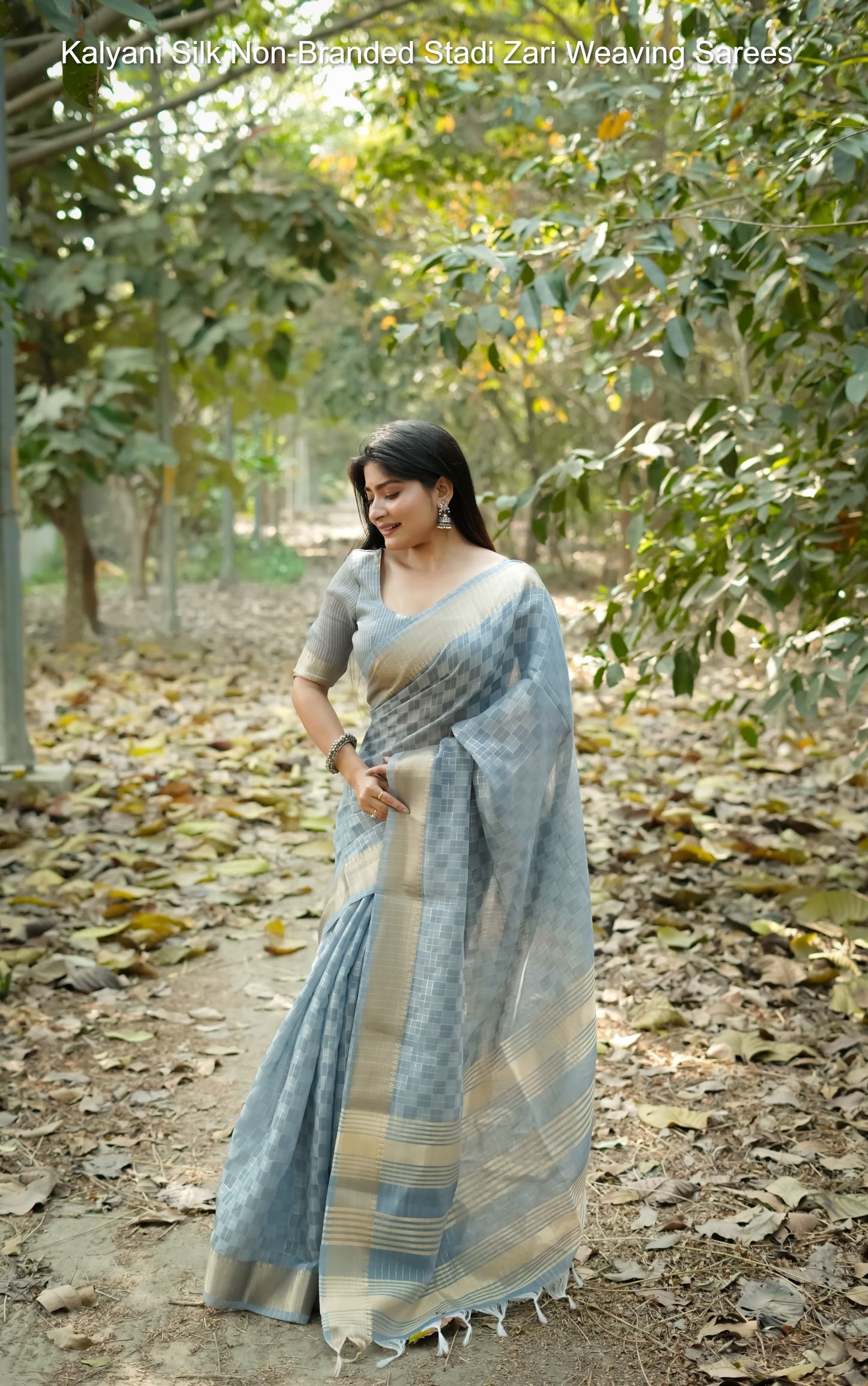 Kalyani Silk Non-Branded Stadi Zari Weaving Sarees