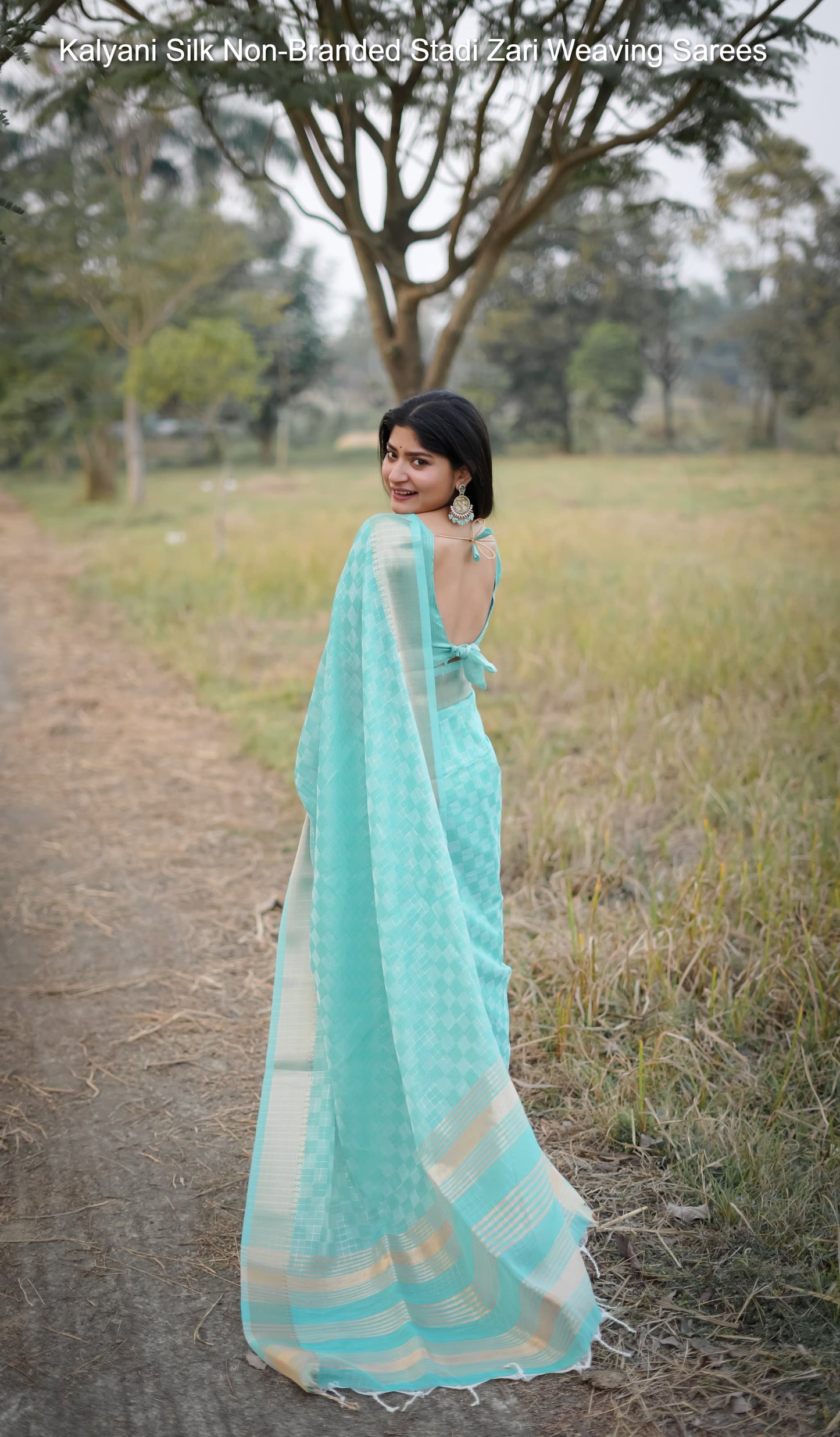 Kalyani Silk Non-Branded Stadi Zari Weaving Sarees