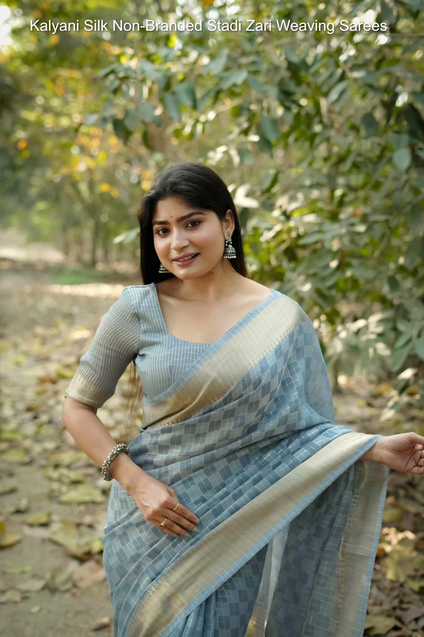 Kalyani Silk Non-Branded Stadi Zari Weaving Sarees